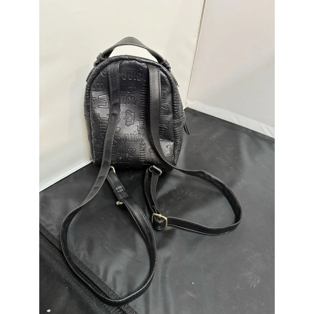 Vintage Y2K Juicy Couture Bag Backpack Black Leather